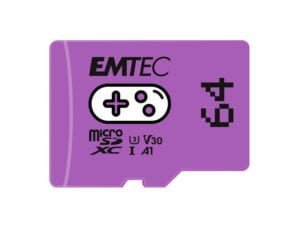 EMTEC 64GB microSDXC UHS-I U3 V30 Carte mémoire de jeu (Violet)