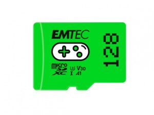 EMTEC 128GB microSDXC UHS-I U3 V30 Carte mémoire de jeu (Vert)