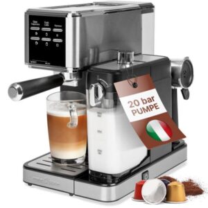 ProfiCook Machine à Espresso avec Fonction Moussage du Lait- PC-ES-KA 1266- shoppydeals.fr