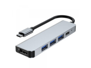 CableXpert USB Typ-C Multi-Port-Adapter (Hub + HDMI + PD) - A-CM-COMBO5-03