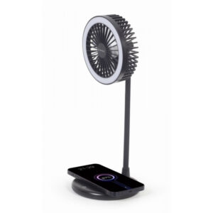 OEM table fan with lamp and wireless charger - TA-WPC10-LEDFAN-01