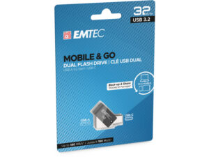 USB Clé 32Go Emtec Mobile & Go Dual USB3.2 - USB-C T260