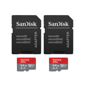 SanDisk Ultra microSDXC 64GB 140MBs+Adapt 2Pack SDSQUAB-064G-GN6MT