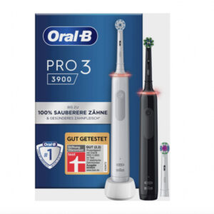 Oral-B Brosse à dent électrique Pro 3 3900 avec 2 manches Noir/Blanc 760765