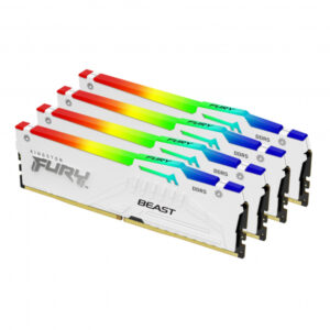 Kingston 64GB(4x16GB) DDR5 5600MT/s CL40 White RGB XMP KF556C40BWAK4-64