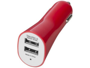 Chargeur voiture 2 Ports USB 2.1A 12V (Rouge)