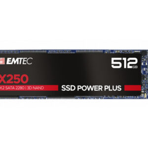 Emtec SSD interne X250 512GB M.2 SATA III 3D NAND 520MB/sec ECSSD512GX250