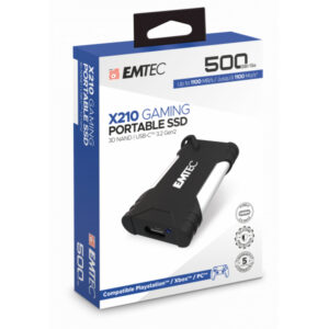 EMTEC X210G GAMING Portable SSD 500GB 3.2 Gen2 3D NAND USB-C ECSSD500GX210G