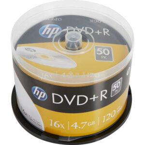 HP DVD+R 4.7GB/120Min/16x Cakebox (50 Disc) - Silver Surface DRE00026