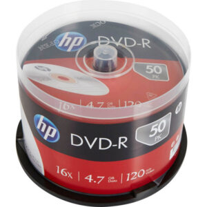 HP DVD-R 4.7GB/120Min/16x Cakebox (50 Disc) - Silver Surface DME00025