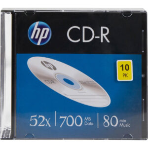HP CD-R 80Min/700MB/52x Slimcase (10 Disc) - Silver Surface CRE00085