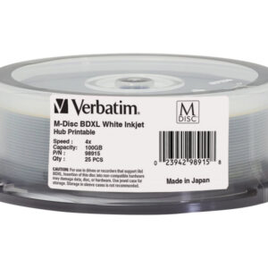 Verbatim M-DISC BD-R XL 100GB/1-4x Cakebox (25 Disc) - Archivmedium