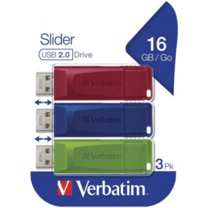 Verbatim Clé USB - Multipack de 16 Go - -Bleu - Vert - Rouge 49326