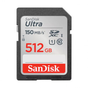 SanDisk Ultra 512GB SDXC 150MB/s Extended Capacity SDSDUNC-512G-GN6IN