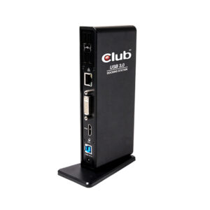 Club 3D USB 3.0 Dual Display Dockingstation Schwarz Klavierlack CSV-3242HD