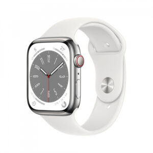 Apple Watch Series 8 GPS+Cellular 45mm Silver Steel White Sport MNKE3FD/A