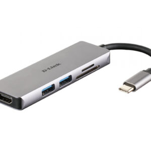 D-LINK Station d'accueil Hub USB-C 5-en-1 vers HDMI/USB/microSD - DUB-M530