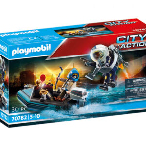 Playmobil City Action - Policier avec réacteur dorsal et canoë (70782)